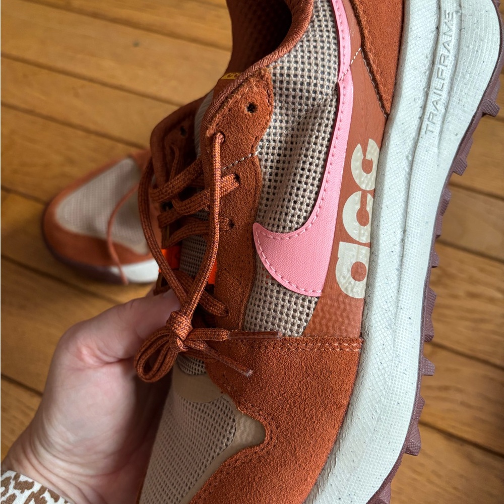Nike ACG Trail Sneakers - Pink, Brown, and Orange - Picture 5 of 11